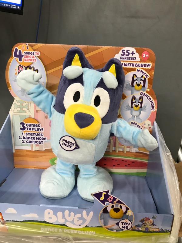 Photo 3 of Bluey Dance and Play 14" Animated Plush | Over 55 Phrases and Songs, Multicolor