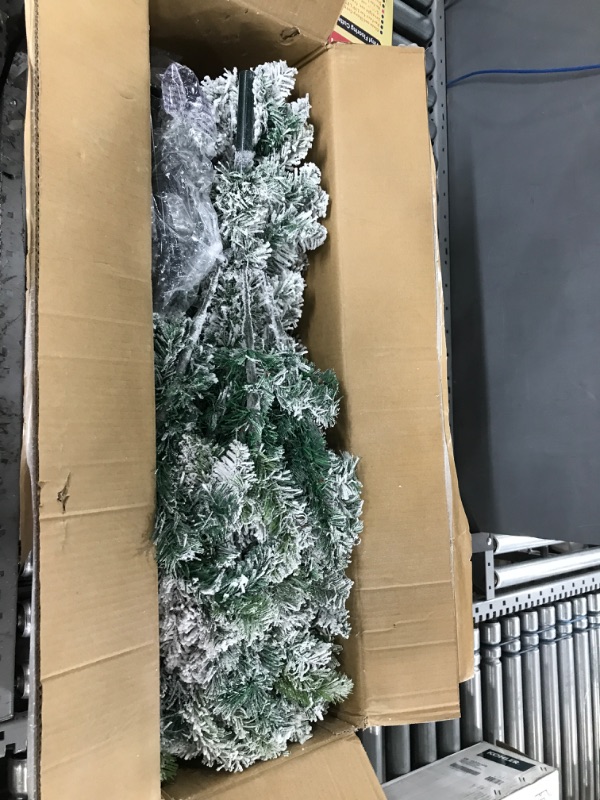 Photo 2 of Artificial Christmas Trees,Classic Pencil Tree with White Snow Flocked,Unlit 5/6/7FT 6FT1012284621
