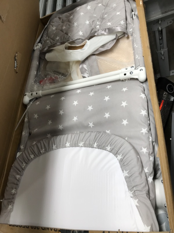 Photo 2 of Dream on Me Breeze Swivel Bassinet in Grey