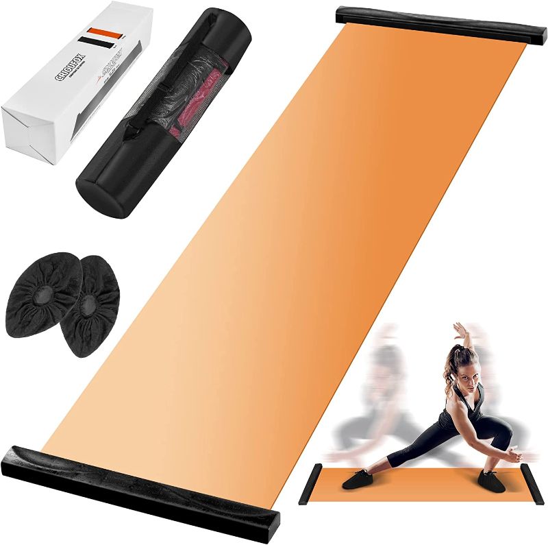 Photo 1 of CRIOUFOX Slide Board (73" L x 25" W), Slide Board Pro for Exercise with End Stops, Sliding Booties, Easy Carrying Bag and Exercise Guide for Low Impact Balance Training (Skating, Hockey)