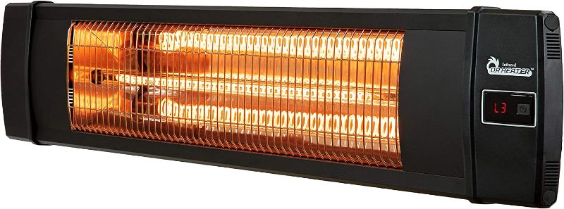 Photo 1 of  Infrared Outdoor Heater for Restaurant, Patio, Backyard, Garage, and Decks, Standard, Black