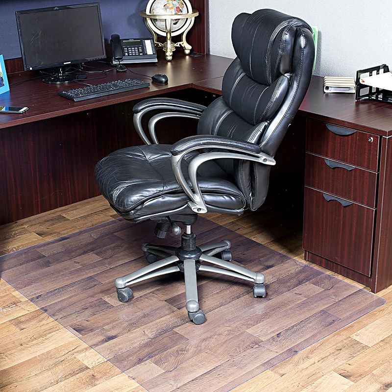 Photo 1 of Clear Rectangle Office Chair Mat For Hard Floors