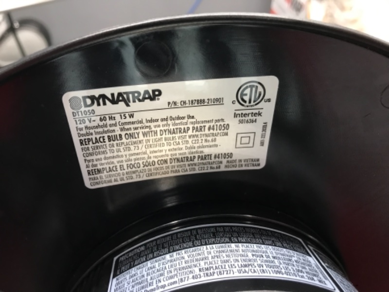 Photo 3 of Dynatrap DT1050 Indoor/Outdoor Insect Trap, Black