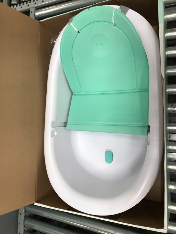 Photo 2 of 4-in-1 Grow-with-Me Bath Tub by Frida Baby Transforms Infant Bathtub to Toddler Bath Seat with Backrest for Assisted Sitting in Tub