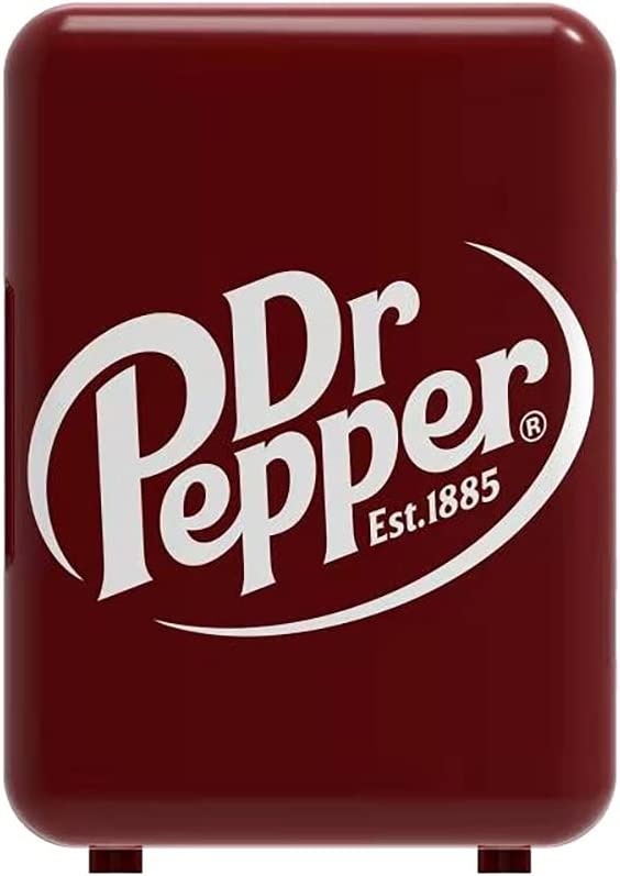 Photo 1 of CURTIS MIS135DRP DR. Pepper Mini Portable Compact Personal Fridge Cooler, 4 Liter Capacity, 6 Cans, Makeup, Skincare, Freon-Free & Eco Friendly, Maroon
