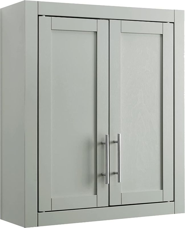 Photo 1 of Crosley Furniture Savannah Wall Cabinet, Gray
