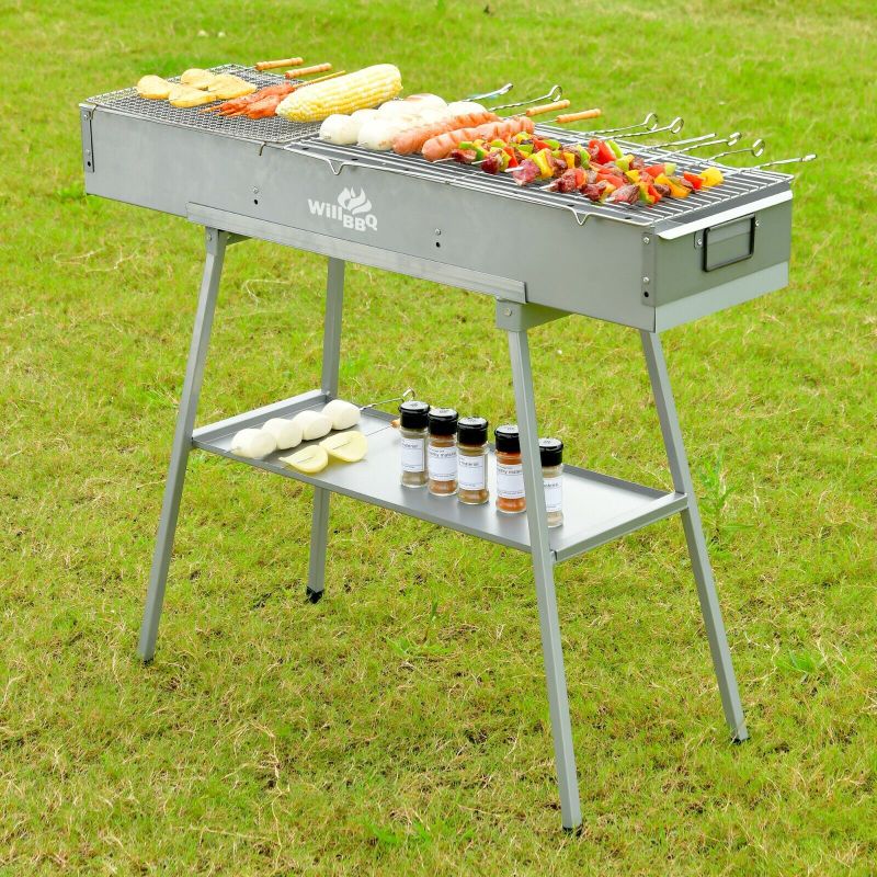 Photo 1 of Commercial Standard Portable Charcoal Skewer BBQ Camping Grill
