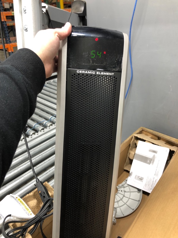 Photo 4 of *** TESTED*** Tall Tower 1500-Watt Electric Ceramic Oscillating Space Heater with Digital Display and Remote Control