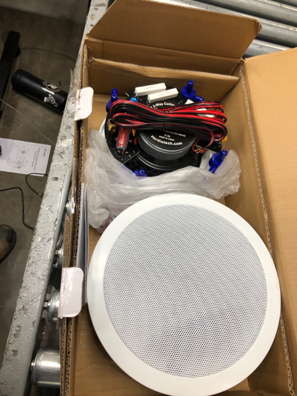 Photo 3 of Herdio 6.5” Flush Mount in-Ceiling Speakers 2-Way Passive Speaker System 300 Watts Perfect for Humid Indoor Outdoor, Kitchen,Bedroom,Bathroom,Covered Porches(A Pair)
 Ceiling Speakers, 300 Watts, 6.5 Inch Flush Mount in-Wall, 2-Way Universal Home Speakers