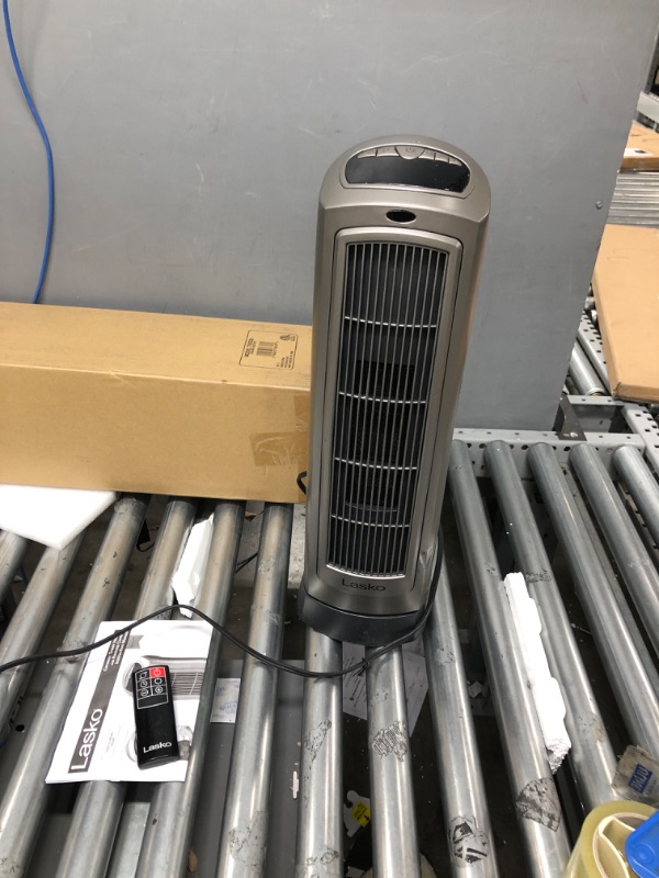 Photo 2 of  DOES NOT POWER ON-Lasko 1500W Digital Ceramic Space Heater with Remote, 755320, Silver
