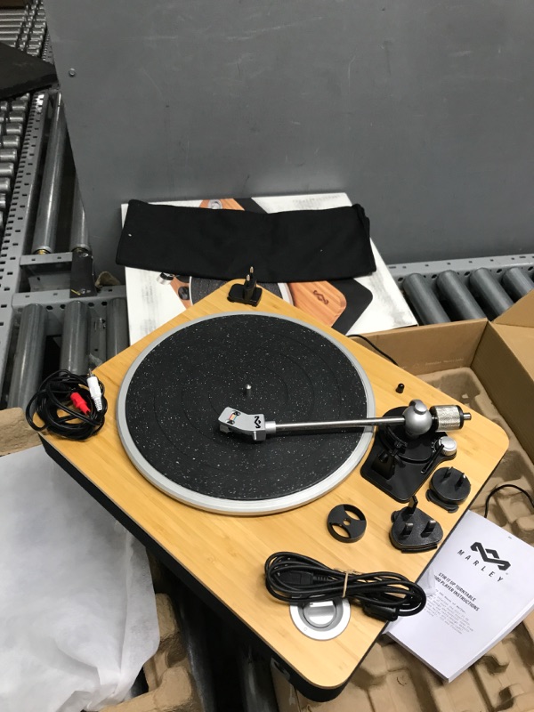 Photo 2 of House of Marley Stir It Up Turntable: Vinyl Record Player with 2 Speed Belt, Built-in Pre-Amp, and Sustainable Materials