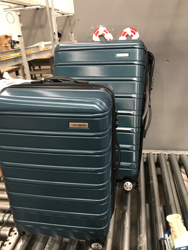 Photo 2 of ** SUIT LOCKED ** Samsonite Omni 2 Hardside Expandable Luggage with Spinner Wheels, 3-Piece Set (20/24/28), Nova Teal 3-Piece Set (20/24/28) Nova Teal