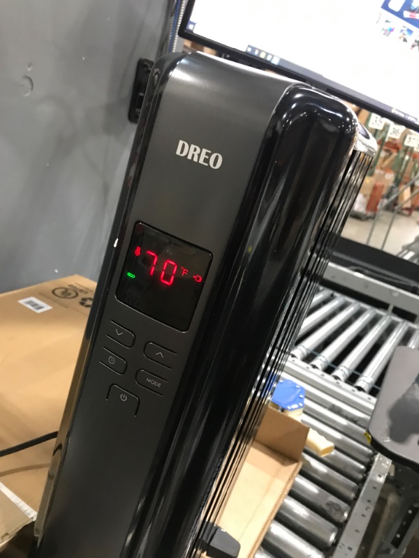 Photo 2 of ** MISSING REMOTE ** Dreo Radiator Heater, Upgrade 1500W Electric Portable Space Oil Filled Heater with Remote Control, 4 Modes, Overheat & Tip-Over Protection, 24h Timer, Digital Thermostat, Quiet, Indoor