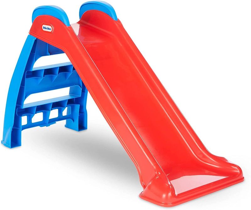 Photo 1 of Little Tikes First Slide Toddler Slide, Easy Set Up Playset for Indoor Outdoor Backyard, Easy to Store, Safe Toy for Toddler, Slip And Slide For Kids (Red/Blue), 39.00''L x 18.00''W x 23.00''H
