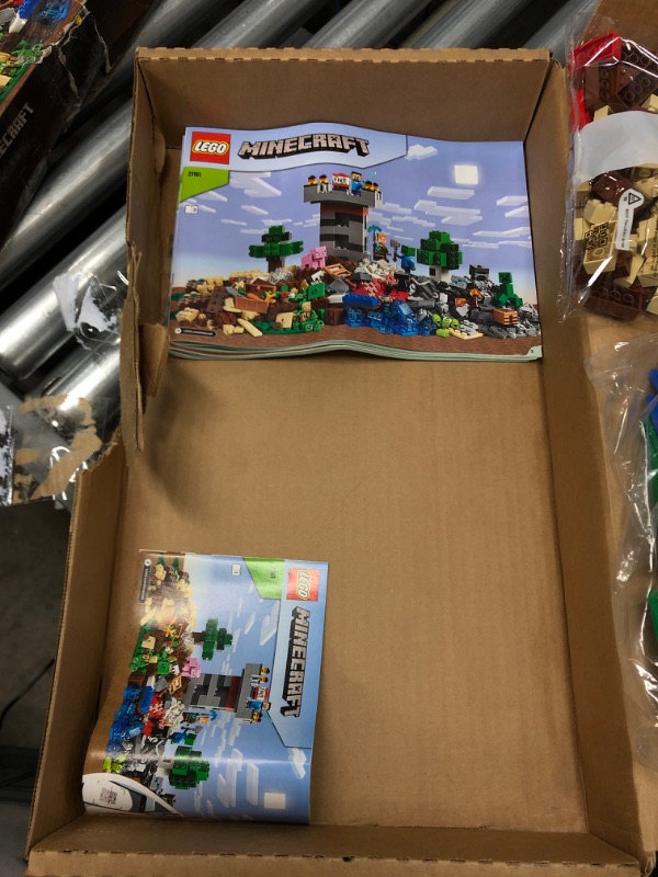 Photo 2 of LEGO Minecraft The Crafting Box 3.0 21161 Minecraft Brick Construction Toy and Minifigures, Castle and Farm Building Set, Great Gift for Minecraft Players Aged 8 and up (564 Pieces)
