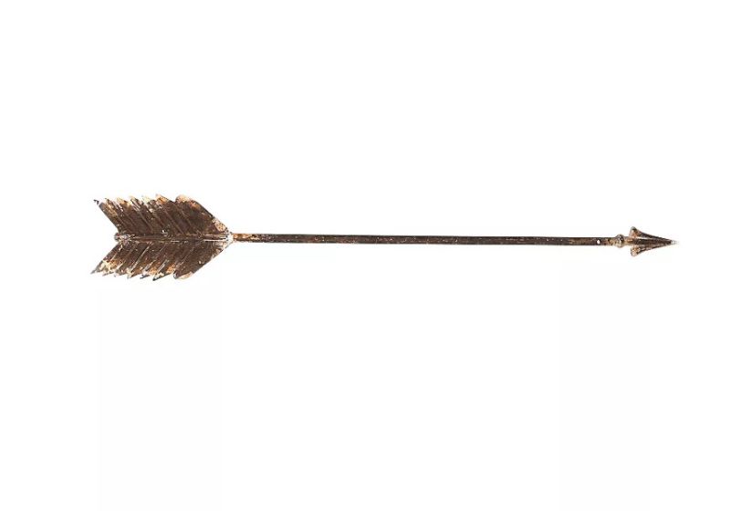 Photo 1 of 27.5" Metal Arrow Wall Décor Distressed Rust Finish - 3R Studios

