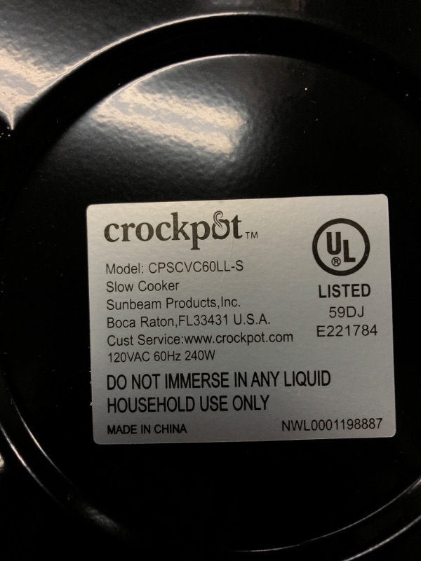 Photo 4 of Crock-Pot SCCPVL610-S-A 6-Quart Cook & Carry Programmable Slow Cooker with Digital Timer, Stainless Steel
