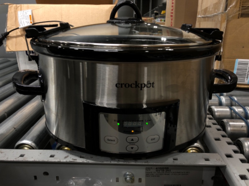 Photo 2 of Crock-Pot SCCPVL610-S-A 6-Quart Cook & Carry Programmable Slow Cooker with Digital Timer, Stainless Steel
