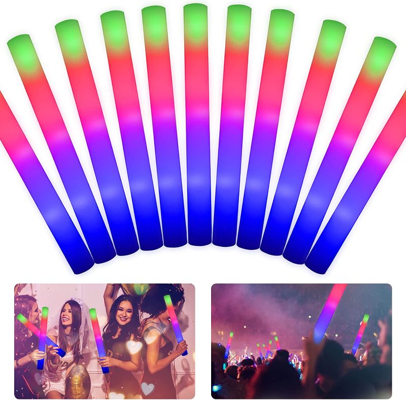 Photo 1 of 156PCS Foam Sticks, Glow Sticks Party Supplies Three Flashing Modes Lighting up Foam Sticks for Wedding, Party, Concerts, Birthday
