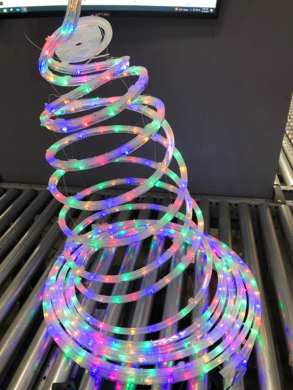 Photo 3 of Alpine Corporation Large Spiral Christmas Tree with Multi-Functional Colored LED Lights
