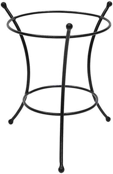 Photo 1 of Achla Designs GBS-21 Multi-Use, Large Wrought Iron Metal Plant birdbath Bowl Stand Flowerpot Holder, 10", Black
