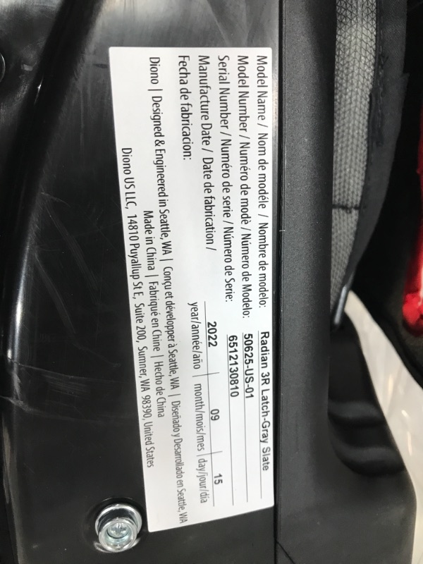 Photo 3 of Diono Radian 3R, 3-in-1 Convertible Car Seat, Rear Facing & Forward Facing, 10 Years 1 Car Seat, Slim Fit 3 Across, Jet Black
