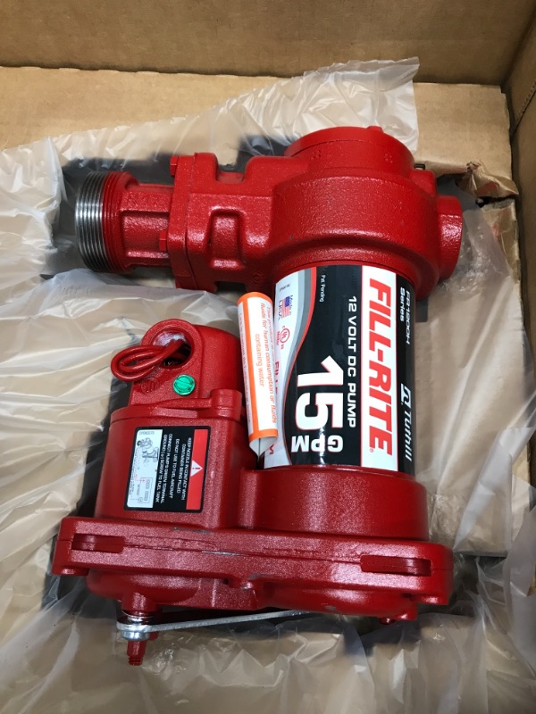 Photo 4 of Fill-Rite FR4210H 12V 20 GPM Fuel Transfer Pump with Discharge Hose & Manual Nozzle | Gasoline, Diesel, Kerosene, Ethanol & Methanol Blends & Biodiesel
