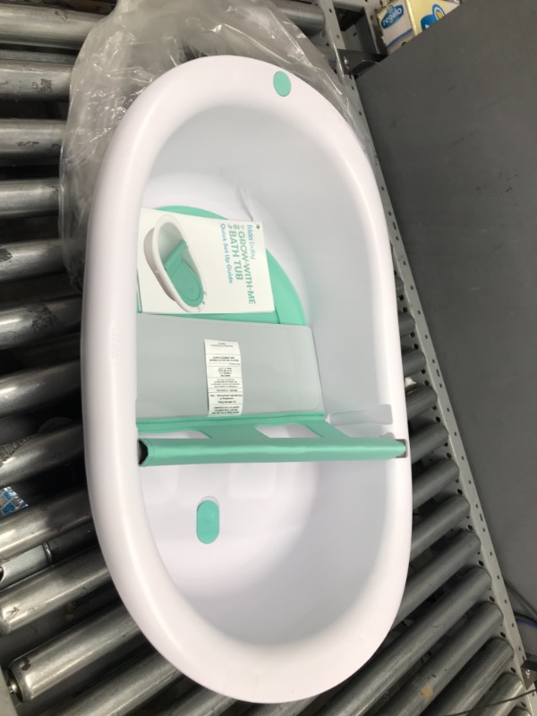 Photo 2 of 4-in-1 Grow-with-Me Bath Tub by Frida Baby Transforms Infant Bathtub to Toddler Bath Seat with Backrest for Assisted Sitting in Tub