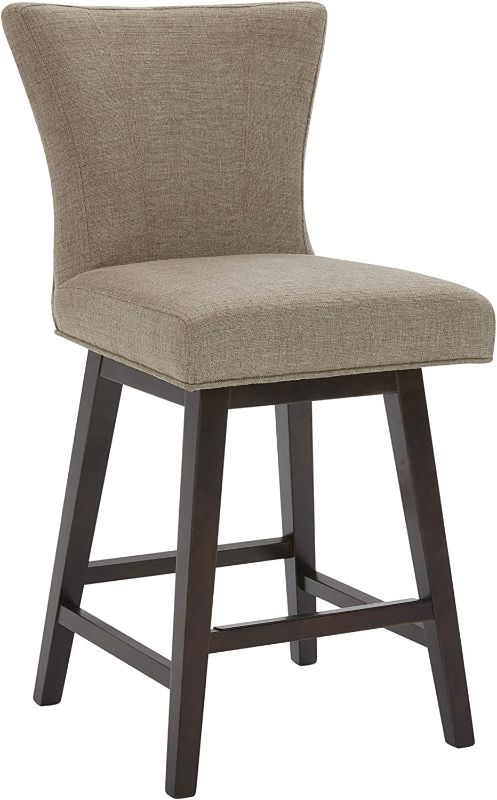 Photo 1 of Amazon Brand – Stone & Beam Esme Memory-Swivel Counter-Height Barstool, 39.4"H, Slate
