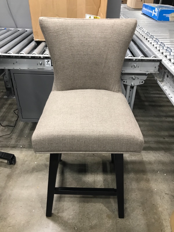 Photo 1 of Amazon Brand – Stone & Beam Esme Memory-Swivel Counter-Height Barstool, 39.4"H, Slate
