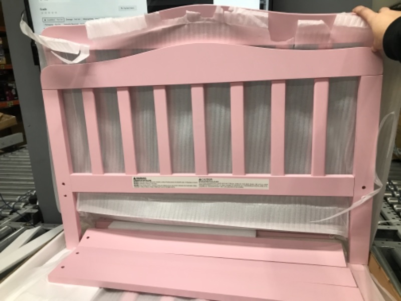 Photo 2 of Dream On Me Classic Design Toddler Bed in Pink, Greenguard Gold Certified Pink Bed