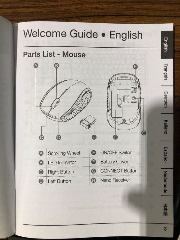 Photo 5 of Amazon Basics Wireless Computer Keyboard and Mouse Combo - Quiet and Compact - US Layout (QWERTY)
