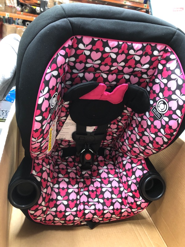 Photo 1 of Disney Baby Onlook 2-in-1 Convertible Car Seat, Rear-Facing 5-40 pounds and Forward-Facing 22-40 pounds and up to 43 inches, Minnie Sweetheart