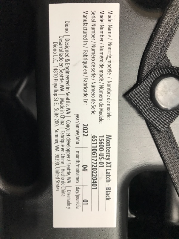 Photo 4 of Diono Monterey XT Latch 2 in 1 High Back Booster Car Seat with Expandable Height & Width, Side Impact Protection, 8 Years 1 Booster, Black
