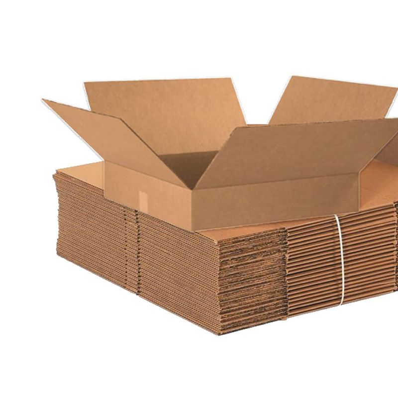 Photo 1 of AVIDITI Flat Corrugated Cardboard Boxes 20" L x 20" W x 4" H, 10-Pack | Shipping Box, Packing, Storage and Moving, 20x20x4 20204
