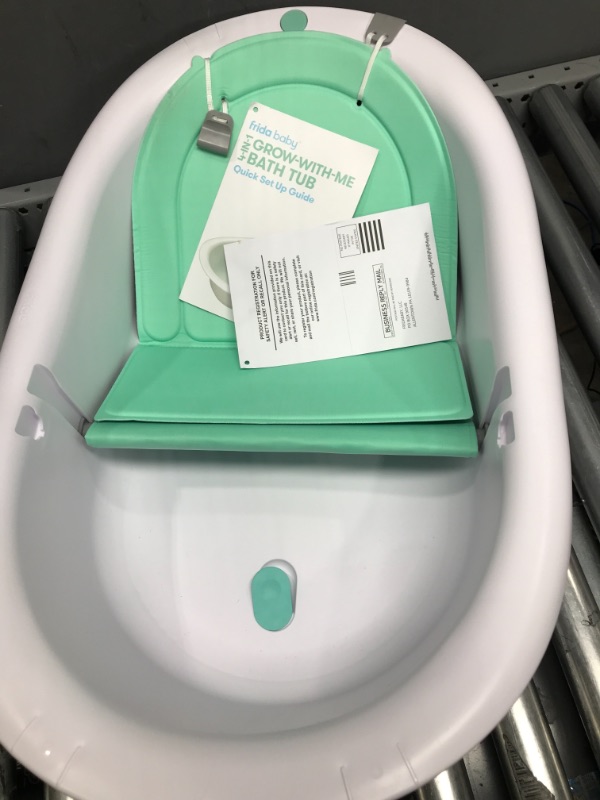 Photo 3 of 4-in-1 Grow-with-Me Bath Tub by Frida Baby Transforms Infant Bathtub to Toddler Bath Seat with Backrest for Assisted Sitting in Tub
