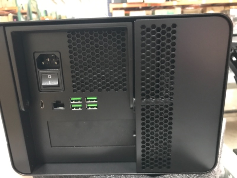 Photo 4 of Razer Core X Chroma Aluminum External GPU Enclosure (eGPU): Compatible with Windows & MacOS Thunderbolt 3 Laptops, NVIDIA /AMD PCIe Support, 700W PSU, 4x USB 3.1, 1x Gbit Ethernet, Chroma RGB, Black Classic Black Core X Chroma eGPU