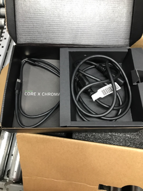 Photo 2 of Razer Core X Chroma Aluminum External GPU Enclosure (eGPU): Compatible with Windows & MacOS Thunderbolt 3 Laptops, NVIDIA /AMD PCIe Support, 700W PSU, 4x USB 3.1, 1x Gbit Ethernet, Chroma RGB, Black Classic Black Core X Chroma eGPU