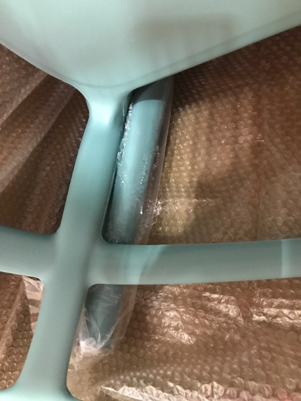Photo 3 of Amazon Basics Light Blue, Curved Back Dining Chair-Set of 2, Premium Plastic Light Blue Chair-Set
