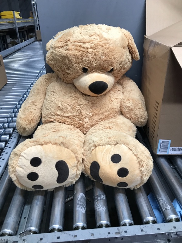 Photo 1 of LotFancy 48" Teddy Bear Stuffed Animals Plush, Large Stuffed Teddy Bears Plush Toy with Big Footprints, for Kids, Girlfriend, Wife, Brown Beige 4FT
