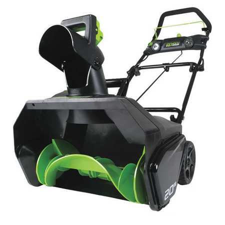Photo 1 of "GreenWorks 2600402 80-Volt 20-Inch 2Ah Lithium-Ion Cordless Snow Thrower Kit"
