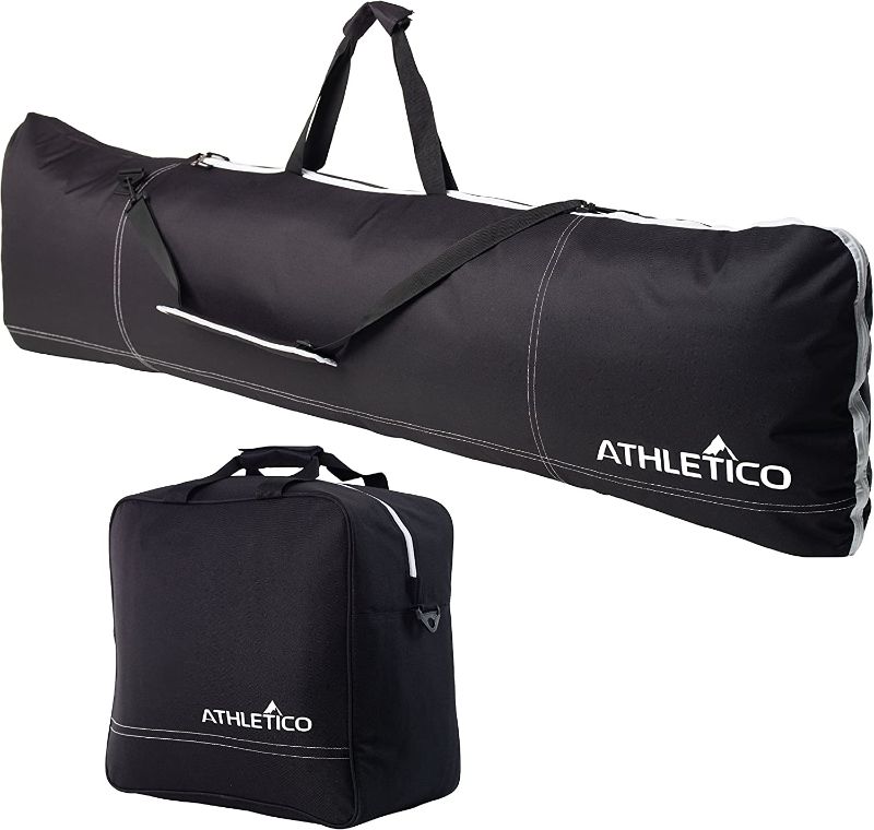 Photo 1 of Athletico Padded Two-Piece Snowboard and Boot Bag Combo | Store & Transport Snowboard Up to 165 cm and Boots Up to Size 13 | Includes 1 Padded Snowboard Bag & 1 Padded Boot Bag
