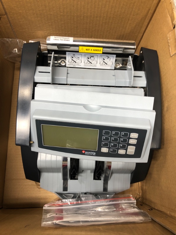 Photo 1 of Cassida 5520 UV/MG - USA Money Counter with ValuCount, UV/MG/IR Counterfeit Detection, Add and Batch Modes - Large LCD Display & Fast Counting Speed 1,300 Notes/Minute UV/MG Counterfeit Detection Detection