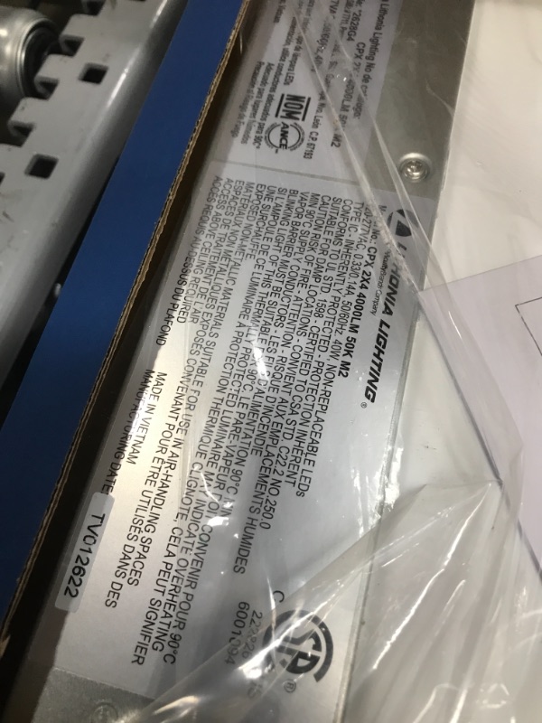 Photo 4 of **DAMAGED** Lithonia Lighting CPX 2X4 4000LM 50K M2 G2 2 ft. x 4 ft. CPX LED Panel 4000 lumens 5000K CCT Country 2 ft. x 4 ft. 5000k | Smooth Satin Lens