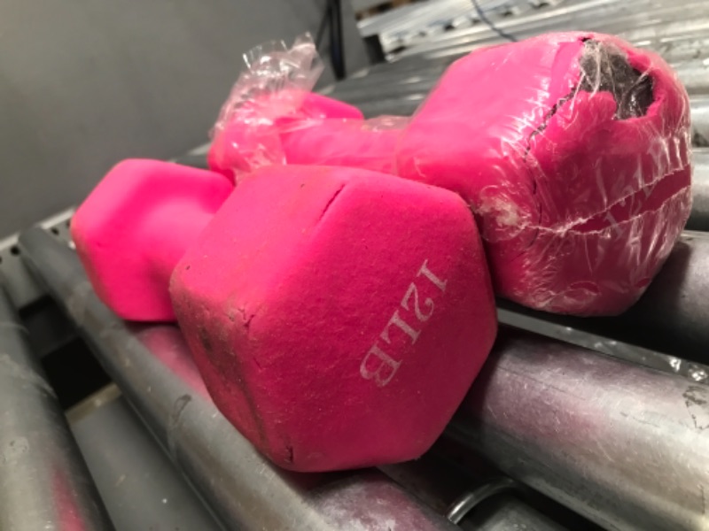 Photo 3 of **DAMAGED** Portzon dumbbells PINK 12-Pound, Pair