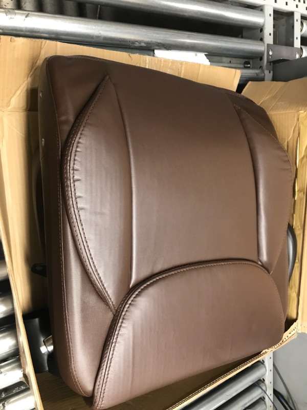 Photo 2 of ** MISSING HARDWARE* Amazon Basics Classic Puresoft Padded Mid-Back Office Computer Desk Chair with Armrest - Brown