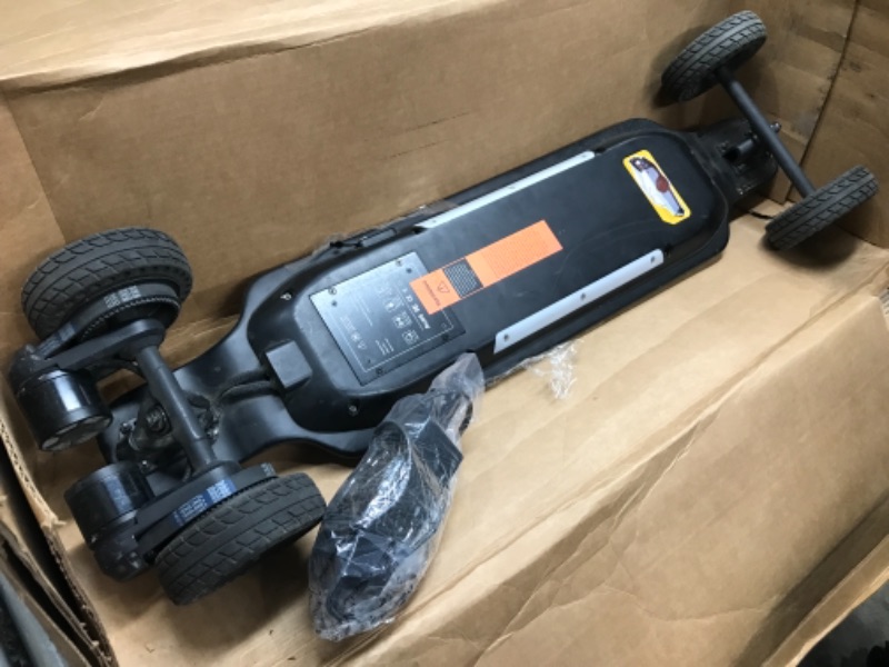 Photo 2 of **MINOR DAMAGE** JKING Electric Skateboard Electric Longboard with Remote Control Skateboard,1800W Dual Brushless Motor ,24 MPH Top Speed?18.6 Miles Range,4 Speed Adjustment?Max Load 330 Lbs
