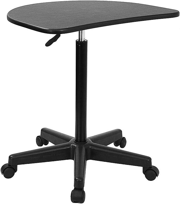 Photo 1 of Flash Furniture Black Sit to Stand Mobile Laptop Computer Desk

