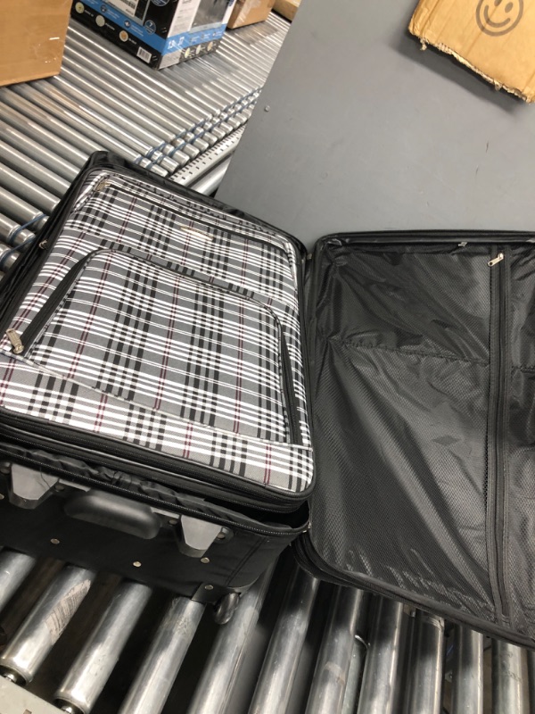 Photo 3 of Rockland 4-pc. Softside Luggage Set - Black Plaid