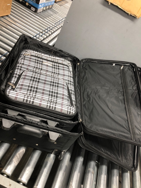 Photo 4 of Rockland 4-pc. Softside Luggage Set - Black Plaid